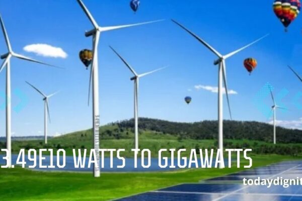 3.49e10 Watts to Gigawatts